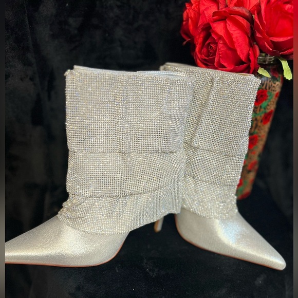 🔥🔥 AZALEA WANG Chilton Chainmail Draped Booties🔥🔥NWT SZ 11 - Picture 10 of 15